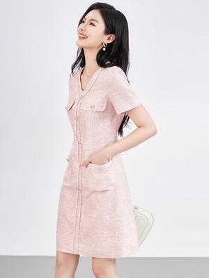 Vestido Elegante de Alta Qualidade Versátil com Cintura Marcada para Mulheres - Nova Chegada para o Início do Outono