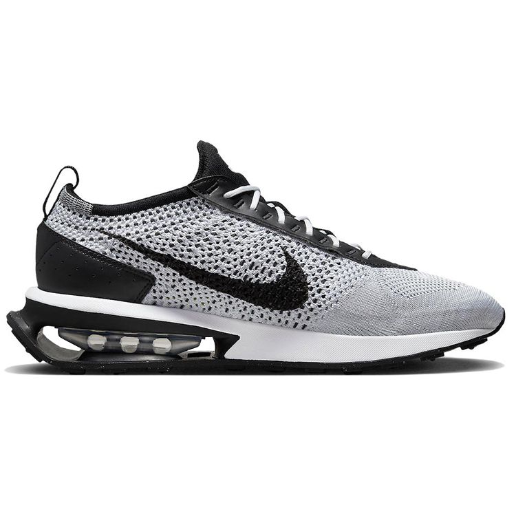 Nike Air Max Flyknit Racer Blanc Noir Baskets Homme DJ6106-002