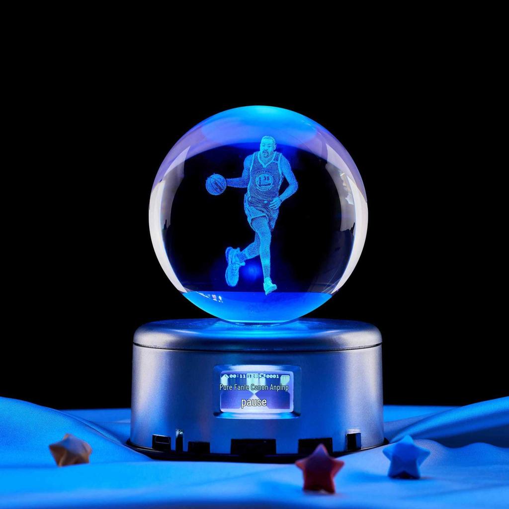 Durant Crystal Moon Music Box Night Light Ornament