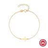 CANNER Real S925 Silver Mini Zircon Flower Pendant Bracelet Chain for Women's Fine Jewelry Gifts Gold Bracelets Bangles