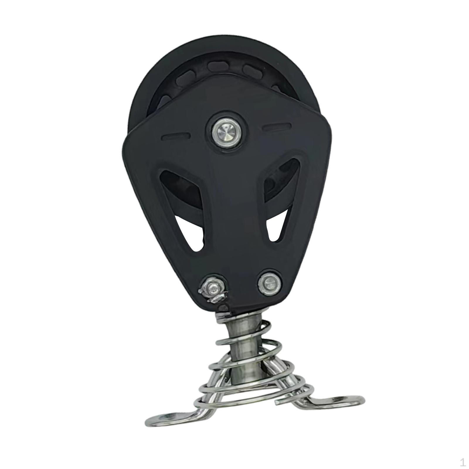 

Лодочный шкив с тросом, откидной блок, плавный бесшумный подшипник, практичный компактный поворотный ролик, нержавеющий black