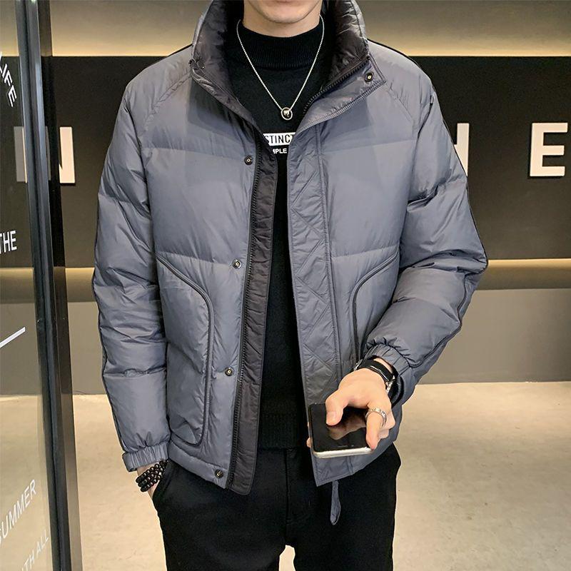 Men's Wash-Free Down Jacket - Thick, Warm Stand-Up Collar Winter Coat - Youth Fashion Casual Versatile Men's Wear