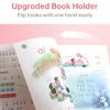 Foldable Plastic Reading Stand Adjustable Textbook Stand Folding Book Rest with Page Clips for Book Tablet Music Scores