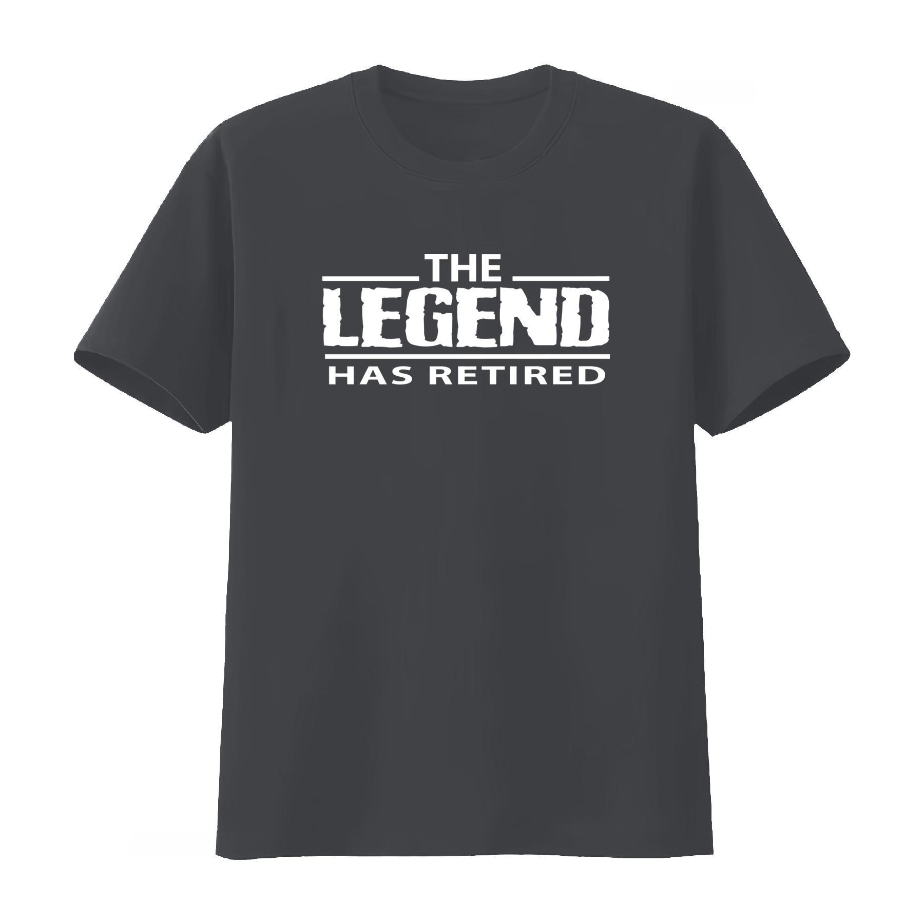 

RetireUnisext T Shirt Unisex Funny Pension Birthday 65th 68th The LEGEND Has Retired Vintage Streetwear Unisex Women 2026 Summer T Shirt 4XL