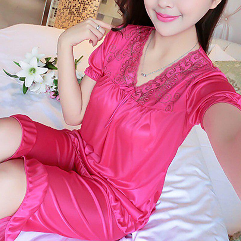 Buy 2PCS Women Sexy Imitated Silk V 