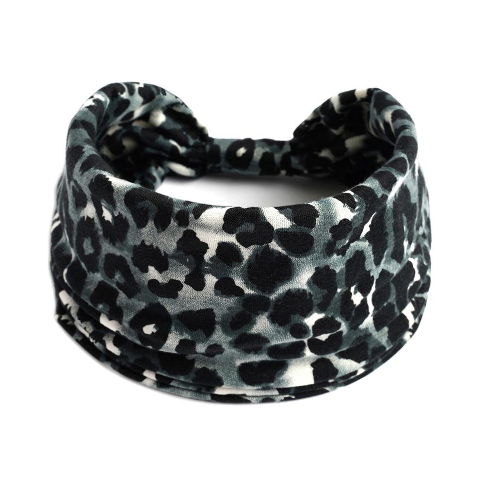 Geknotetes Stirnband mit Leoparden- und Zebra-Print – Sexy elastisches Sport-Stirnband für Damen