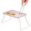 1pc Portable Folding Camp Grilling Titanium BBQ Grilling Grate Ultralight Mini Table For Camping Hiking Picnic Barbecue Titanium