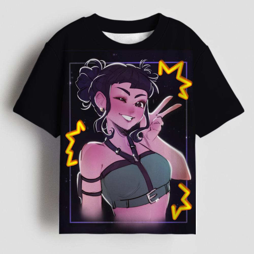 Top female group K-POP series girls T-shirt, KPOP Demon Hunters girls sweatshirt, 3-14Y children's cartoon T-shirt