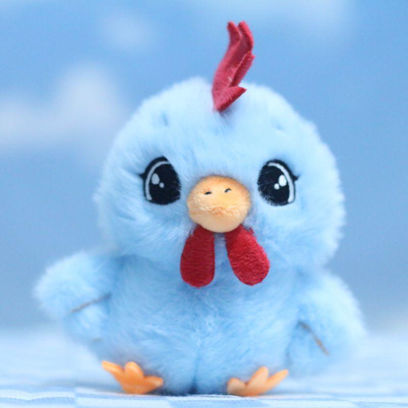 Lovely Plush Cartoon Rooster Bag Charm Cute Chicken Keychain Soft Accessory Doll