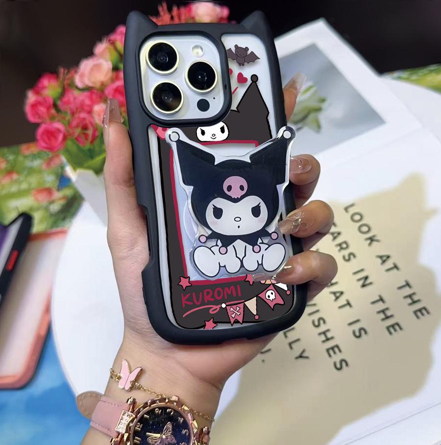 Kuromi Stand Phone Case for Apple 11 - Black