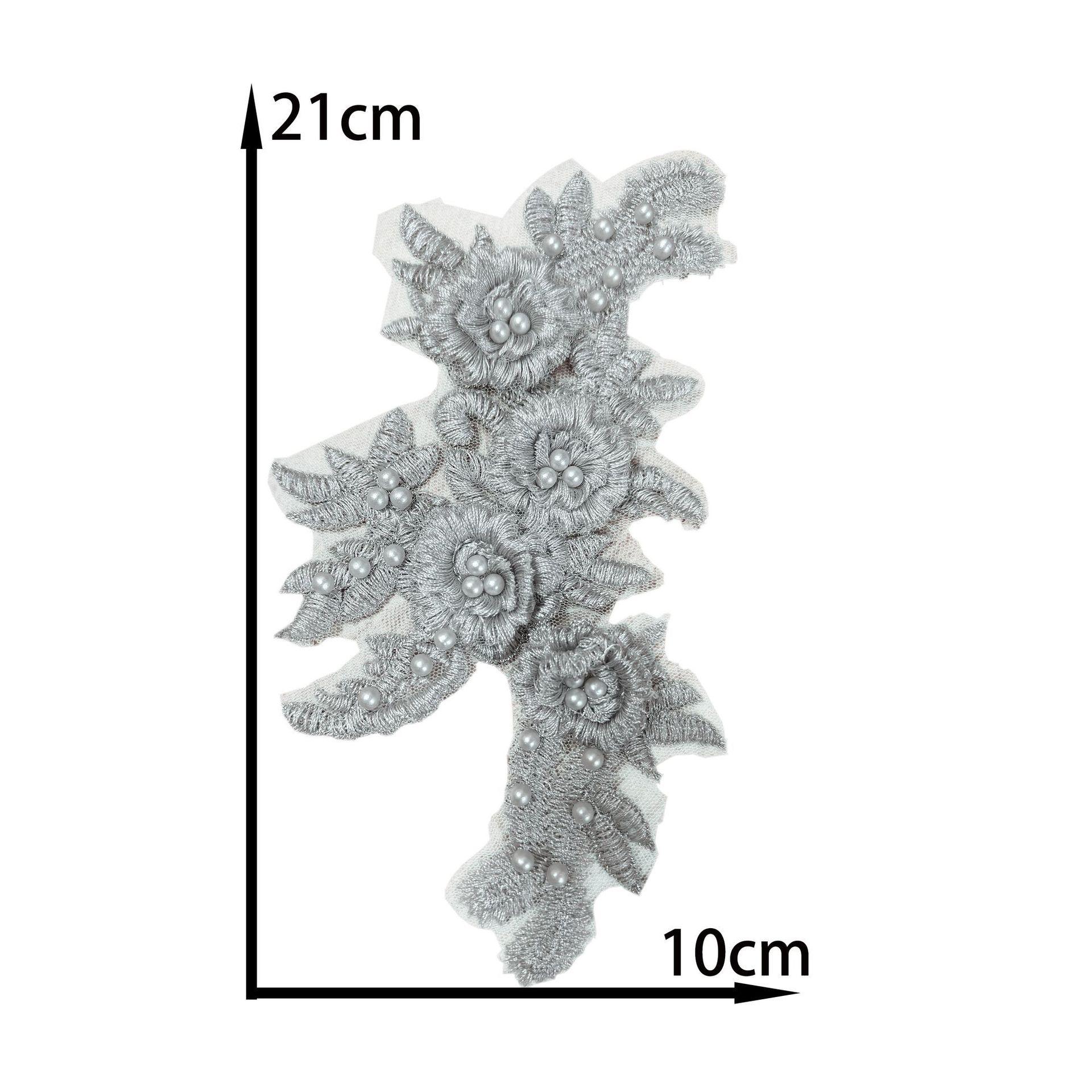 

Three-Dimensional Bead Lace Mesh Embroidery Accessories Classical Style Decorative Dress Performance Clothes Diy Clothing Accessories No specification