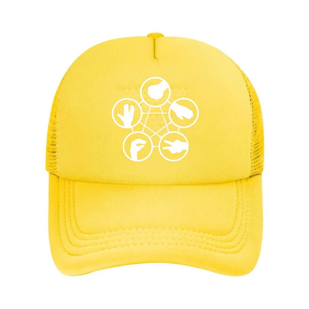 Hand Sign Symbol Art Graphic Mesh Baseball Cap Casual Hat Outdoor For Womens Unisex FeUnisex