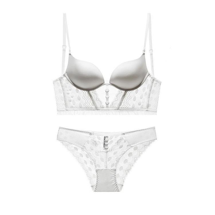 

French ultra-thin fish bone underwear lace pure desire U-shaped beauty back bra cover women s underwear 70A білий