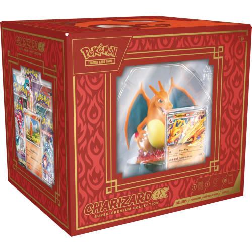 Pokemon TCG: Charizard EX Super Premium Collection (3 Foil Promotional Cards, 1 Card Display Figure, 10 Booster Packs)