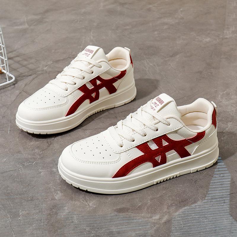 

2025 Лето Новые Корейские Белые Прохладные Кроссовки С Толстой Подошвой, Увеличивающие Рост - Кроссовки Сетчатые Платформы для Женщин 40 бордовый