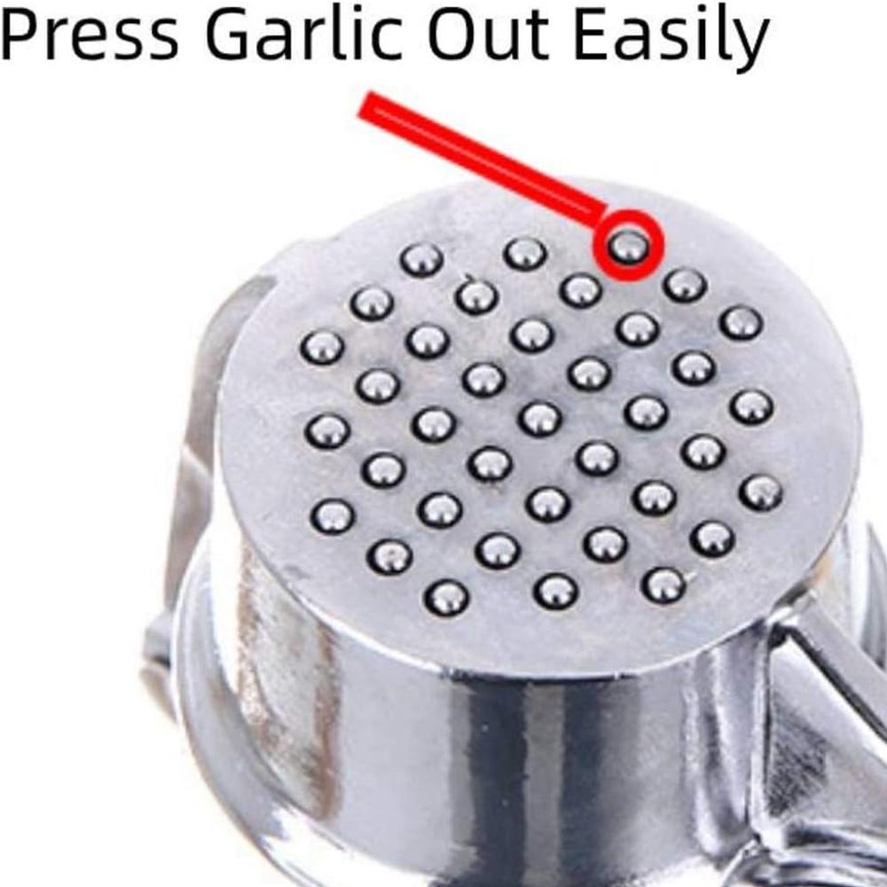 Kitchen Gadgets Garlic Press Stainless Steel Garlic Mincer Garlic Peeler and Cleaning Brush Ginger Peeler Household Tools