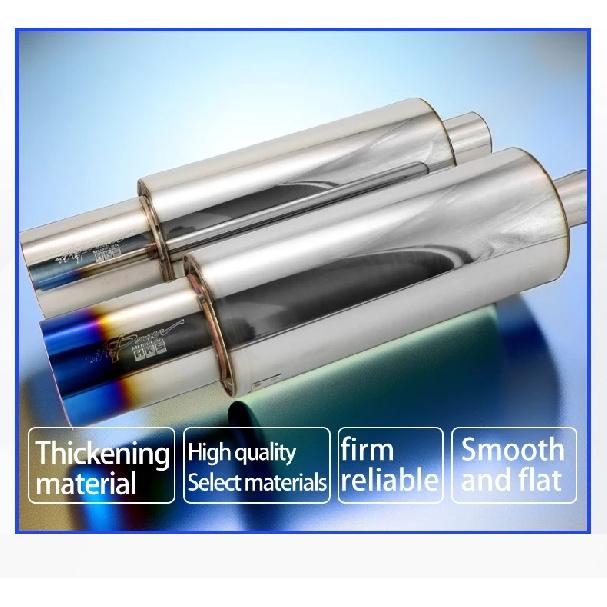 Sports Car Styling Exhaust System Pipe Tail Universal Racing Muffler HKS High Quality Stainless 101mm Mufflers Silver Blue Tips