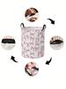 Bow tie laundry basket, foldable large capacity canvas storage bucket, children's toy clothing storage, home bathroom