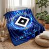 Hamburger SV Custom Name Text Flannel Blanket Soccer Logo Personalized Fleece Throw Blanket Special Gift For Sofa Bedroom Home