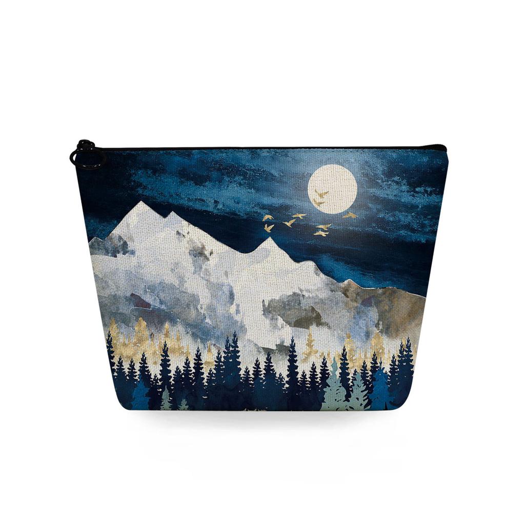 Women Landscape painting Print Cosmetic Bag Toiletries Organize Travel Storage Case 6753