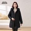 Xuezongfei Damen Winter Entendaunenjacke mit Kapuze