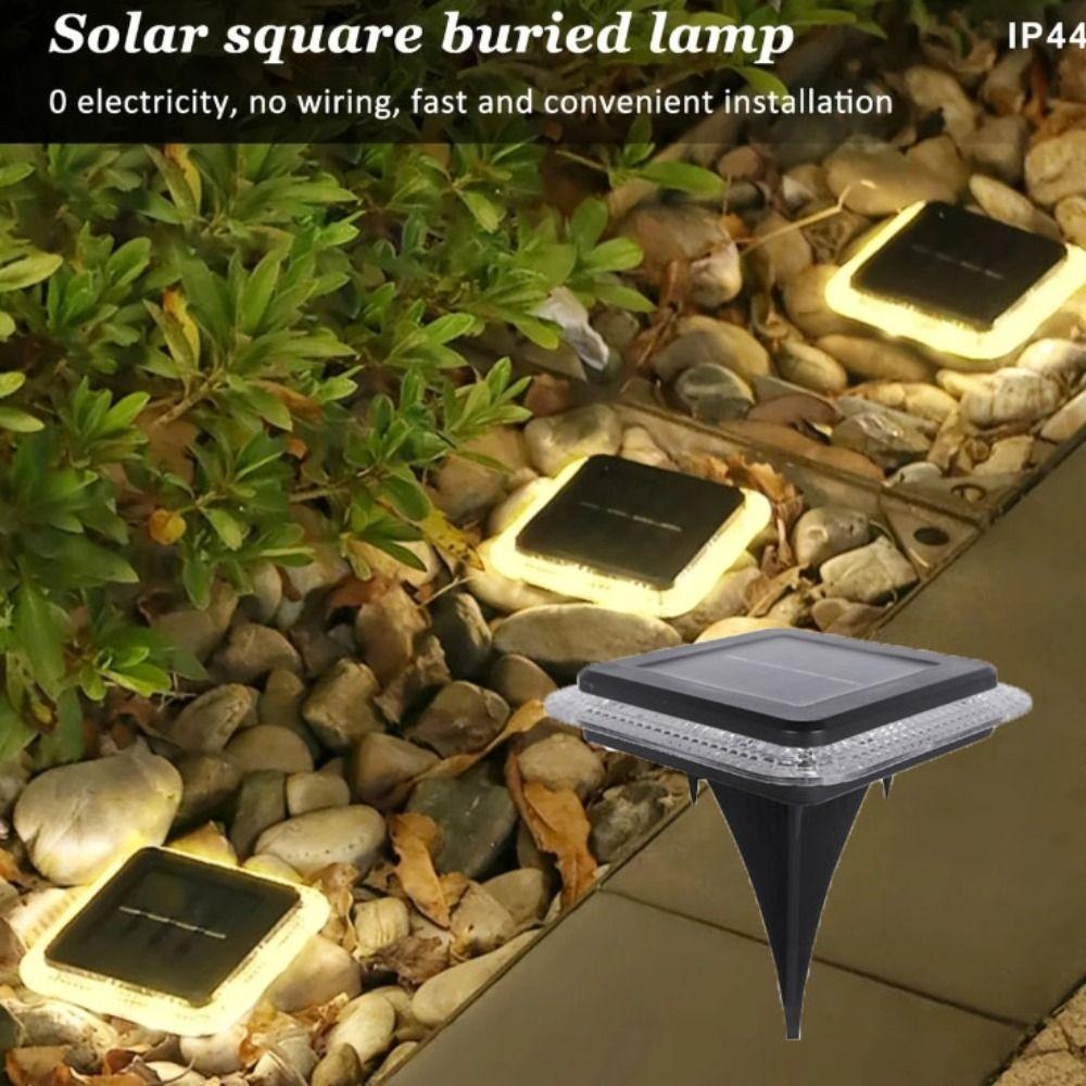 Waterproof Solar Ground Lights Sensor LED Floor Lights Energy Saving Solar Buried Light  Lawn
