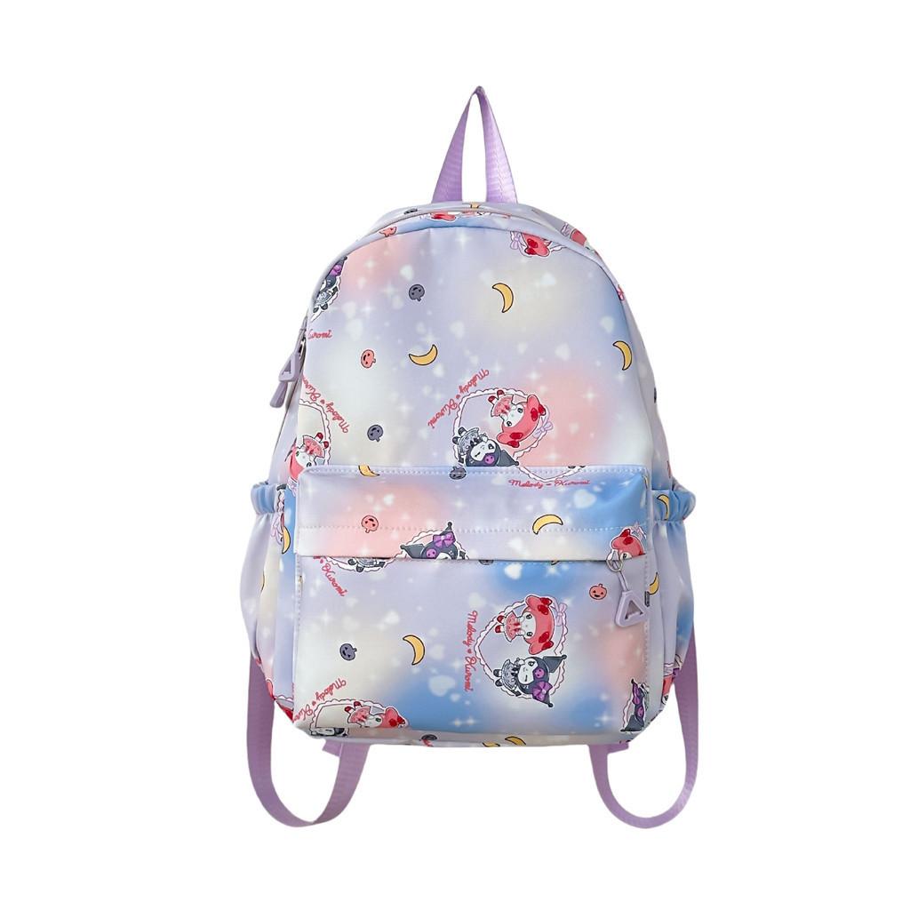 Adorable Nylon Backpack For Kids Cartoon Pattern Unisex Lightweight School Bag