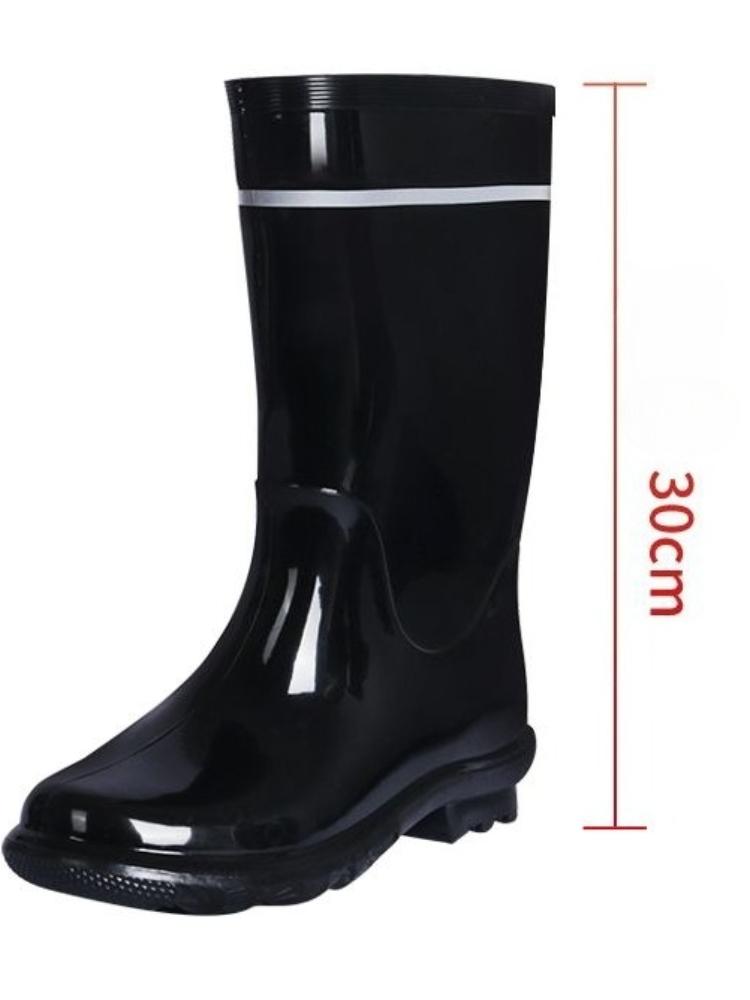 Round Toe Farming Male Shoes Non Slip Mid Calf Wellies Gumboots Galoshes for City Wear-resistant Cheap Mud Gum Men's Rain Boots