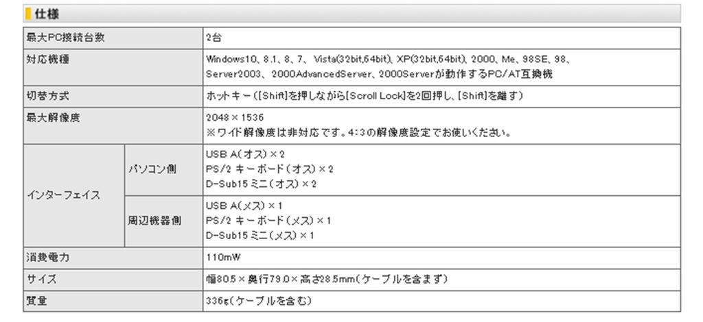 Elecom KVM Switch with Auto-Switching, USB Mouse & PS/2 Keyboard, and 2 VGA Ports (2008 Model) - KVM-KXN