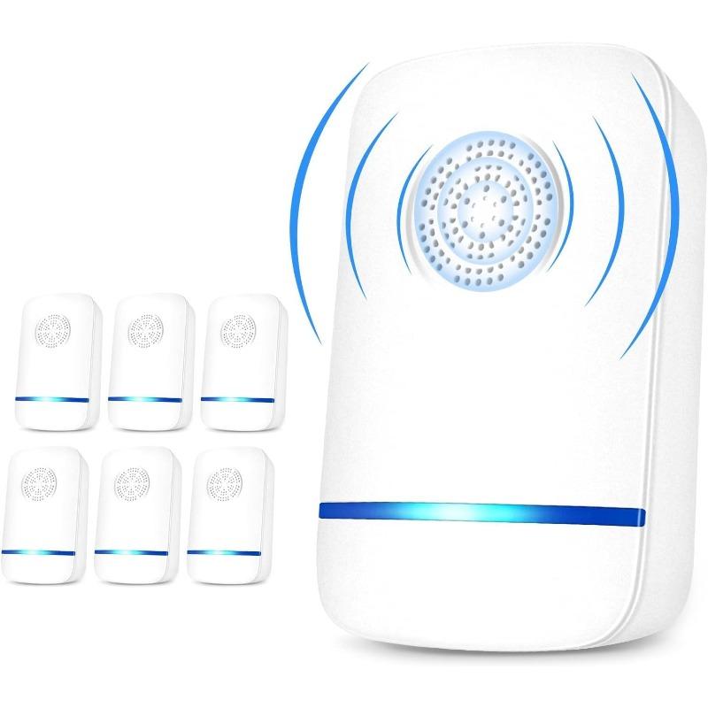 Repellente per parassiti ad ultrasuoni 6 confezioni, Repellente per parassiti a spina ad ultrasuoni per il controllo dei parassiti in interni per insetti, topi, ragni, formiche, insetti,