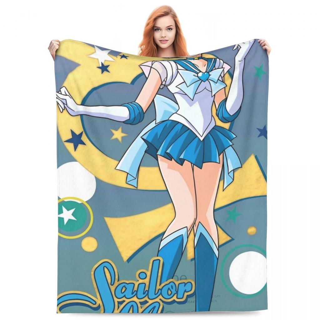 S-Sailor M-Moon Anime Blanket Quality Warm Throw Blanket Winter Picnic Outdoor Comfortable Bedspread