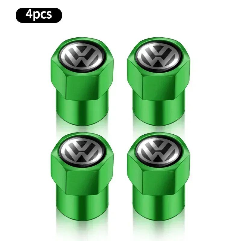 4 Stück Auto-Reifenventilkappen Emblem Metallkappe Hülle Für für VW Volkswagen Golf Polo Passat Touran Zubehör Auto Styling