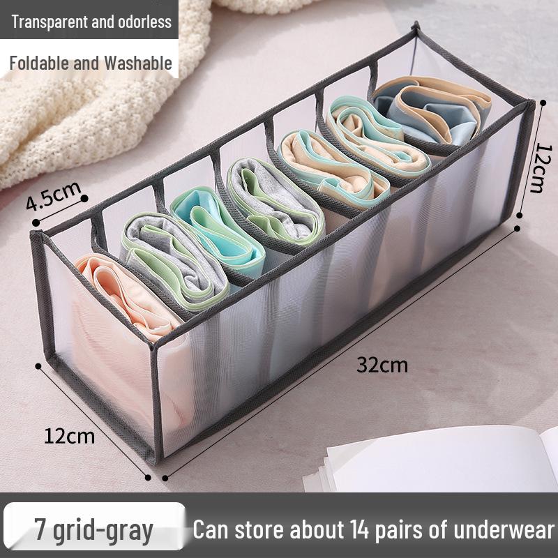Drawer-Type Multi-Compartment Storage Box for Underwear and Socks - Dormitory and Household Organizer