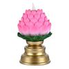LED Lotus Flame Lamp: Floating Candle Holder with Plug-in/Battery Options, Ideal for Home or Buddha Offerings
