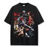 Michael Jordan Championship Legacy Graphic T-Shirt Oversized Crew Neck Moisture Wicking Basketball Training Outdoor Casual Wear