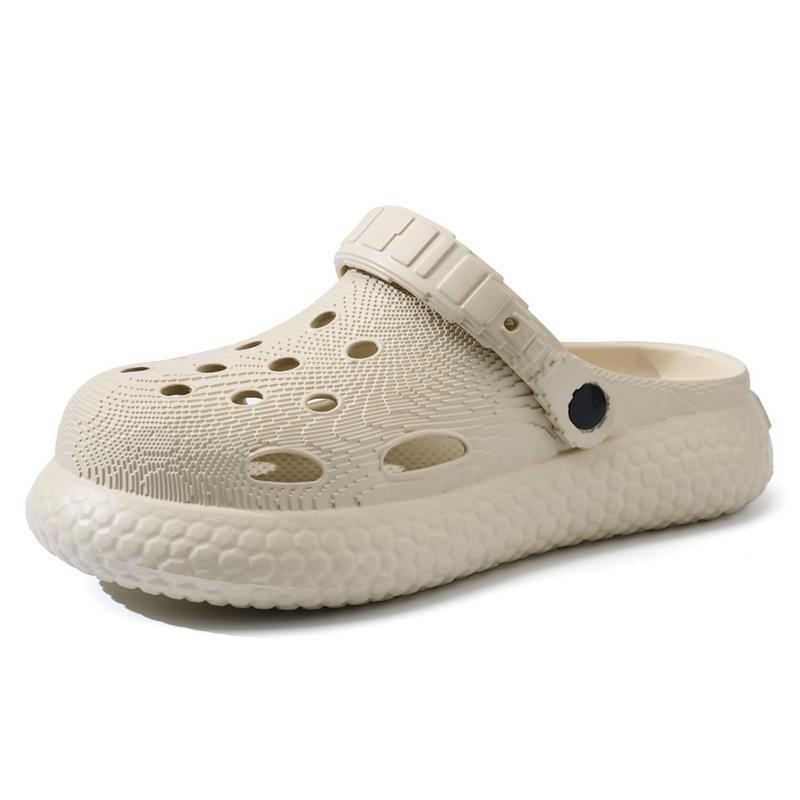 Hole Shoes Men's Summer Wear Thick-soled Heightened Non-slip Casual Beach Non-smelly Feet Wear-resistant Breathable Sandals