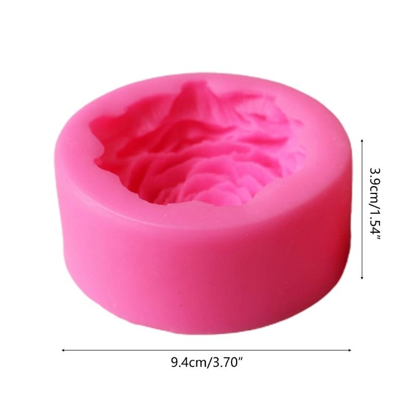 Peony Shape Silicone Fondant Moulds Flower Hand-Making Soap Candle Clay Moulds Cake Baking Decorating Tool Bakewares