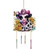 2D/Flat Animal Crystal Wind Chimes Pendant Kit DIY Rhinestones Wind Chime Kit for Garden Window Decor