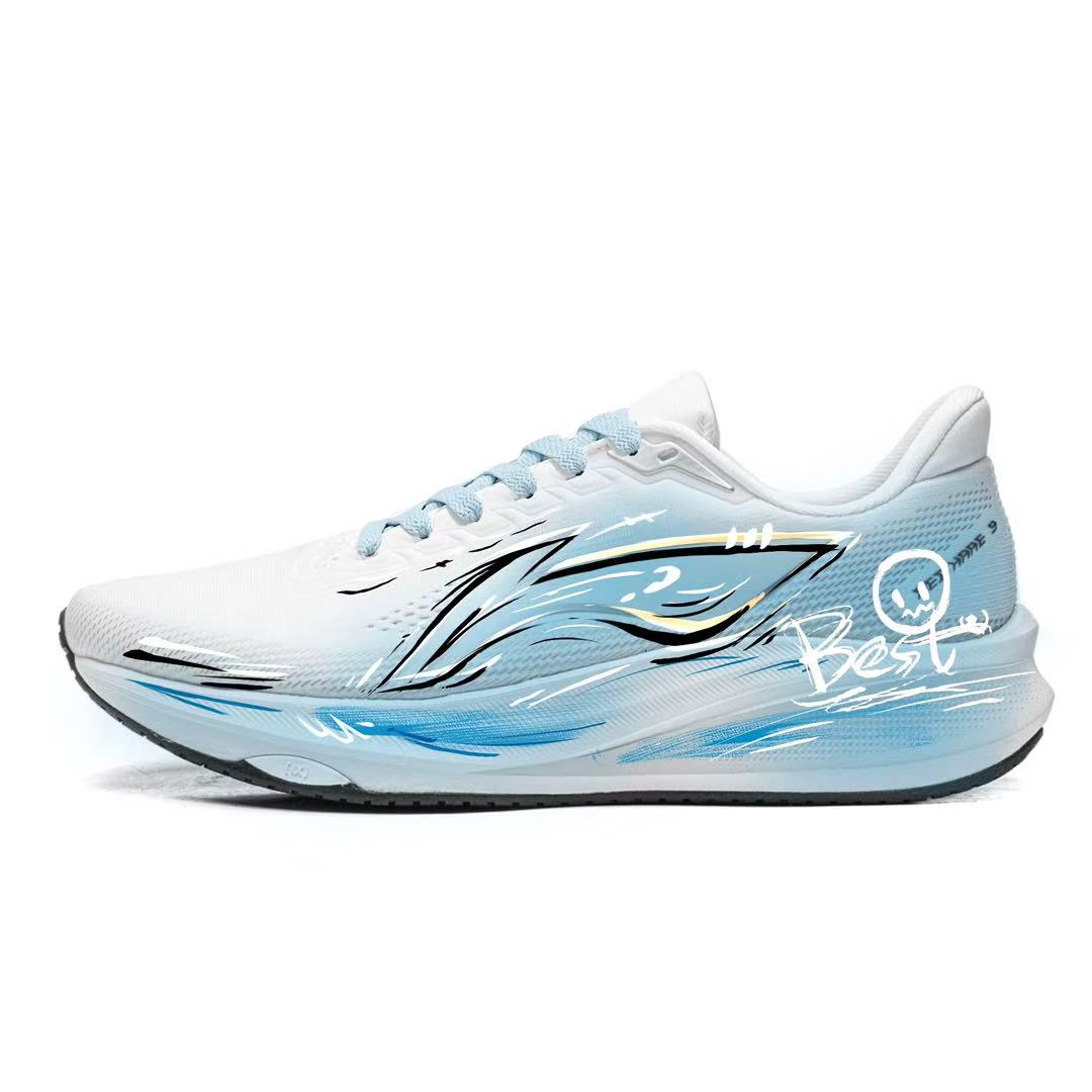 

Li Ning Red Hare 9 Jacquard Breathable Rebound Low top TUFF RB Rubber Outsole Running Shoes Women s Blue White ARPW004-8(Team60-) 38