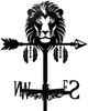 Lion Weather Vane, Black Metal Animal Wind Direction Indicator, Garden Coop Shed TNKBREEZE