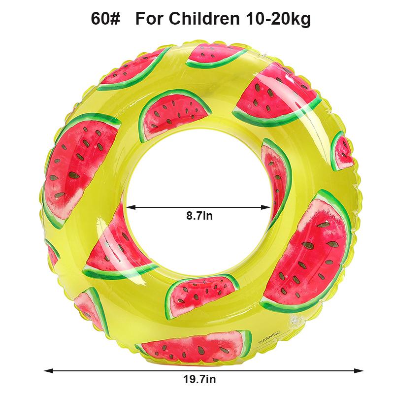 Watermelon Swim Tube Inflatable Pool Float Pool Accessory Adult Swim Float Ring Summer Water Toys