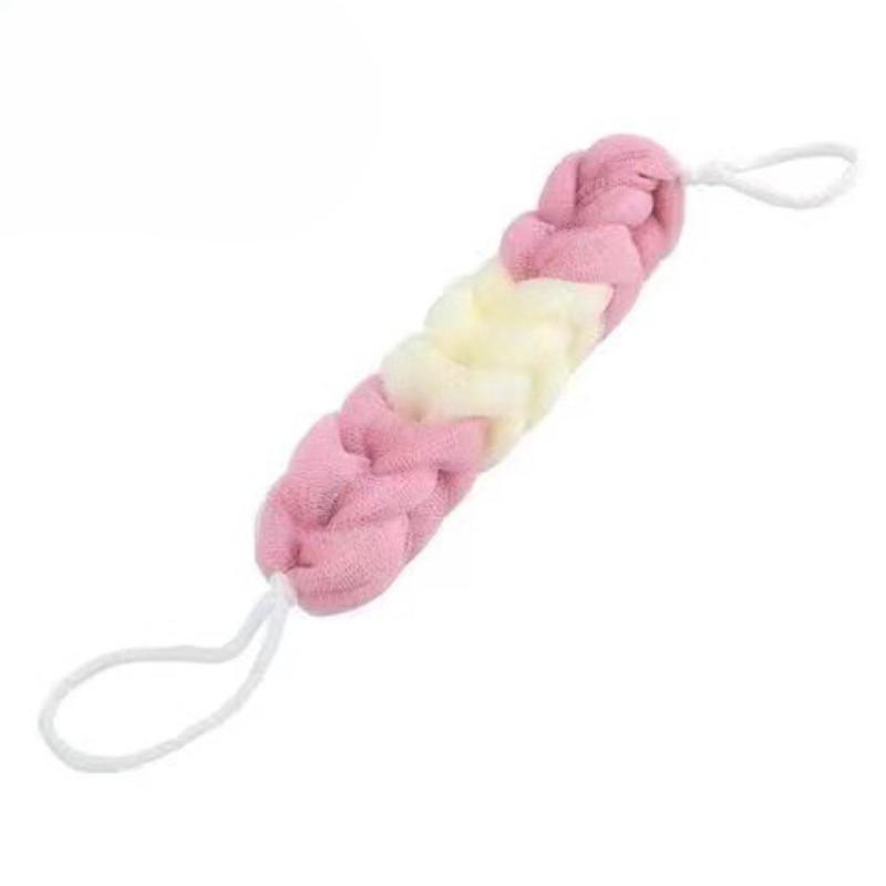 

Long Bath Towel for Back RubbingNon-dispersing Bath Towel for Home Use Exfoliating Back Rubbing Bath Cleaning, Bath Ball бежевий/рожевий