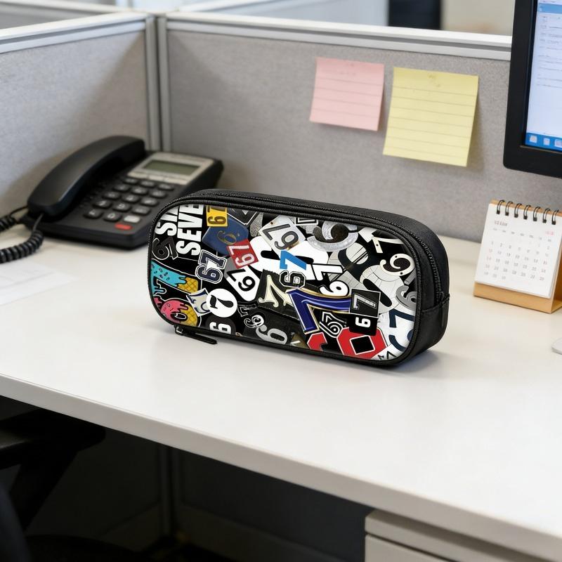 

New Product 67 Stems Printed Peripheral Pencil Case For Primary Secondary School Students, Six Seven Pencil Pencil Pencil Case