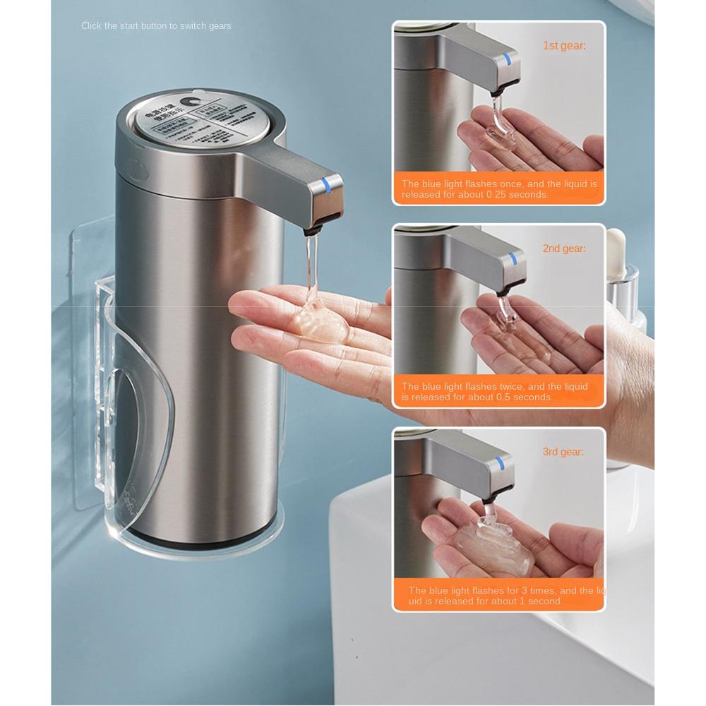 Induction Sensor Automatic Hand Soap Dispenser 304 Stainless Steel Smart Liquid Soap Jar  Shampoo