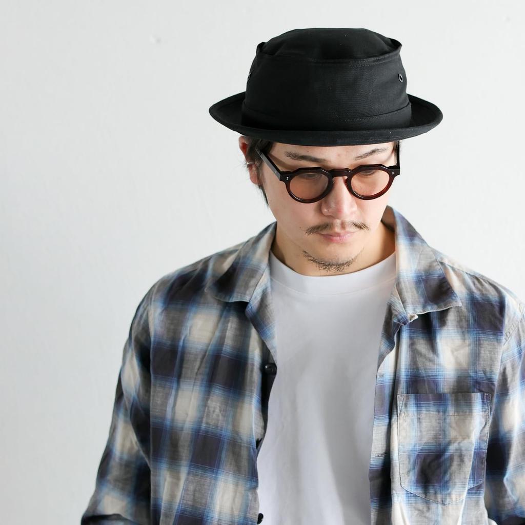 Reck Hatter Cotton Twill Pork Pie Size Black Suitable for and All Seasons Men's Hat, L, RH-320, Twill, Spring, Summer, Fall,