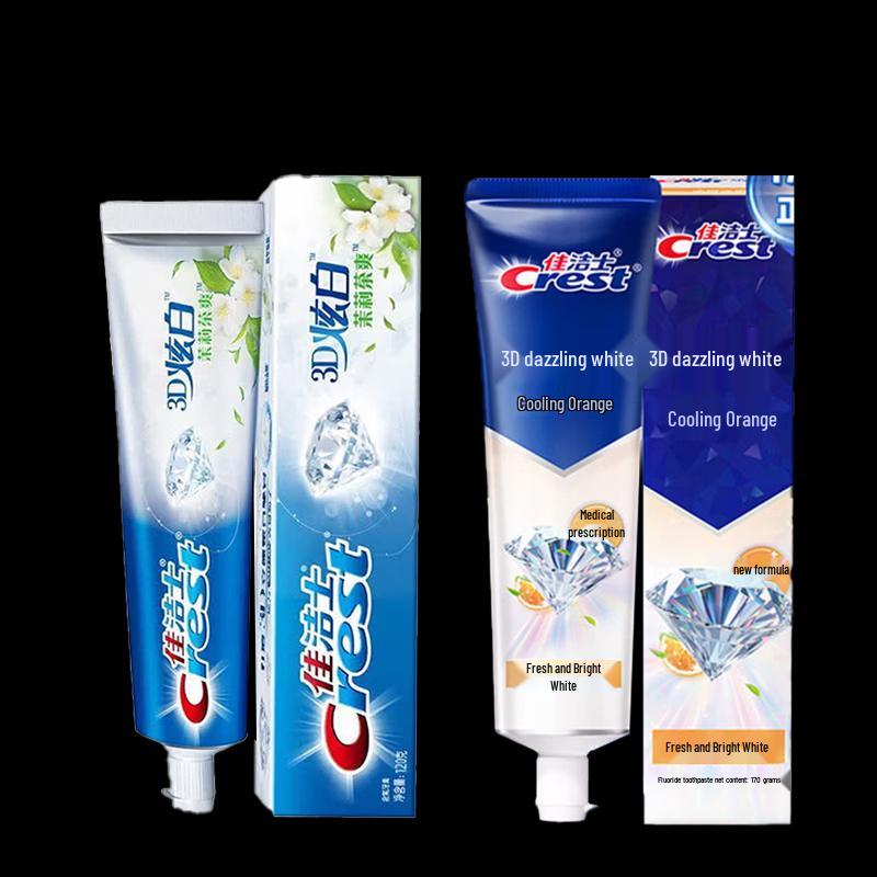 Crest 3D White Toothpaste Duo Pack (Jasmine Tea & Orange Mint)