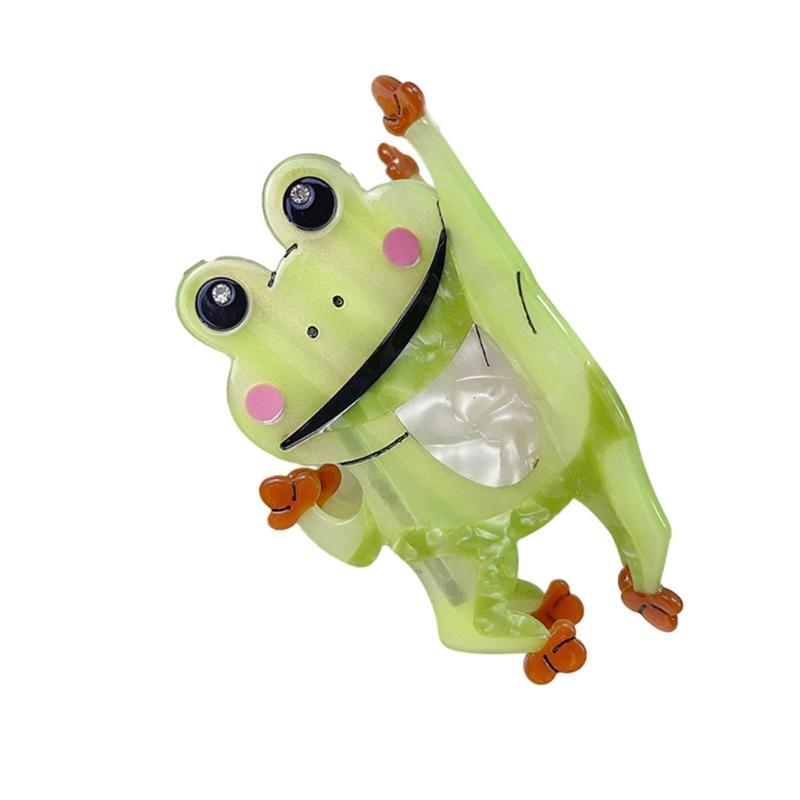 Frog Shape Hair Claw Clip Y2K Fun Frog Hair Catch Cute Ponytail Holder Hair Catch Y2K Headress for Women Girls Ladies
