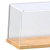 Akrylowa przezroczysta gablota na zabawki kolekcjonerskie, pyłoszczelna, wielofunkcyjna, drewniana podstawa do przechowywania w domu