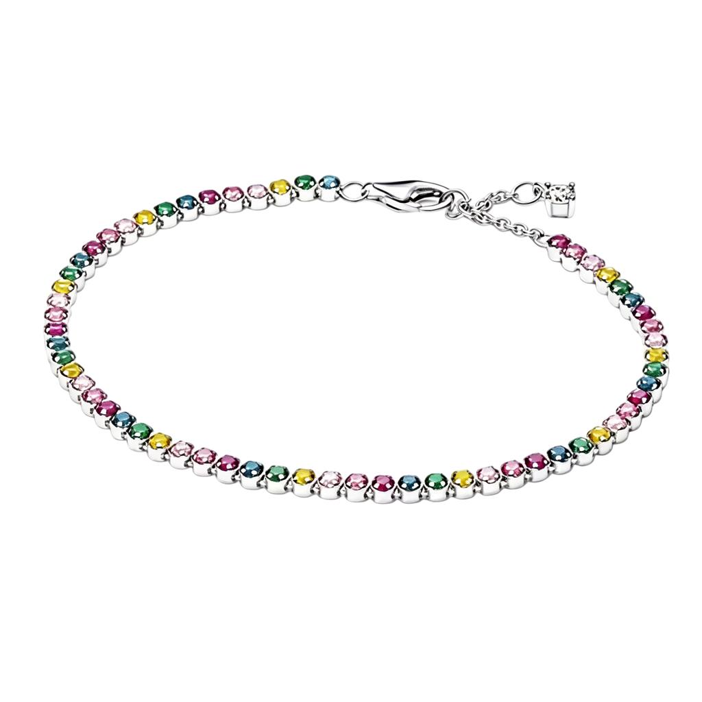 Neues 925er Silberfarbenes Seil-Kastenketten-Armband geeignet für Damen Sommer Charm-Anhänger DIY Modeschmuck