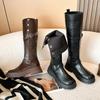 Long Women Flats Platform Knee High top Winter Designer Motorcycle New Trend Fashion Walking Mujer for Adult Women